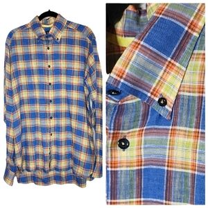 Ike Behar linen button down